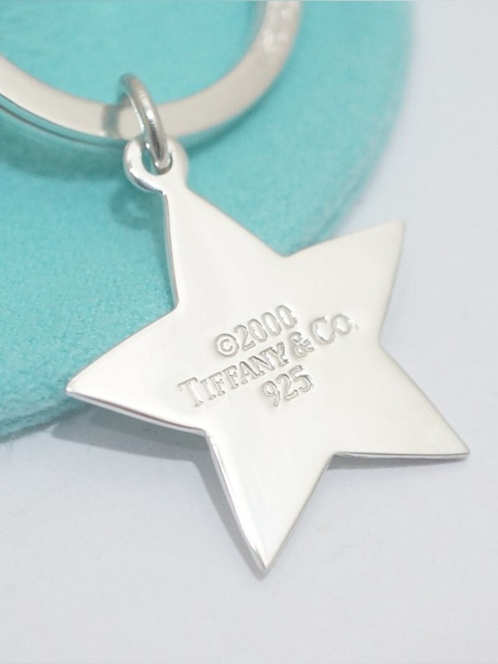 Vintage Tiffany & Co. Sterling Silver Star Key Ring